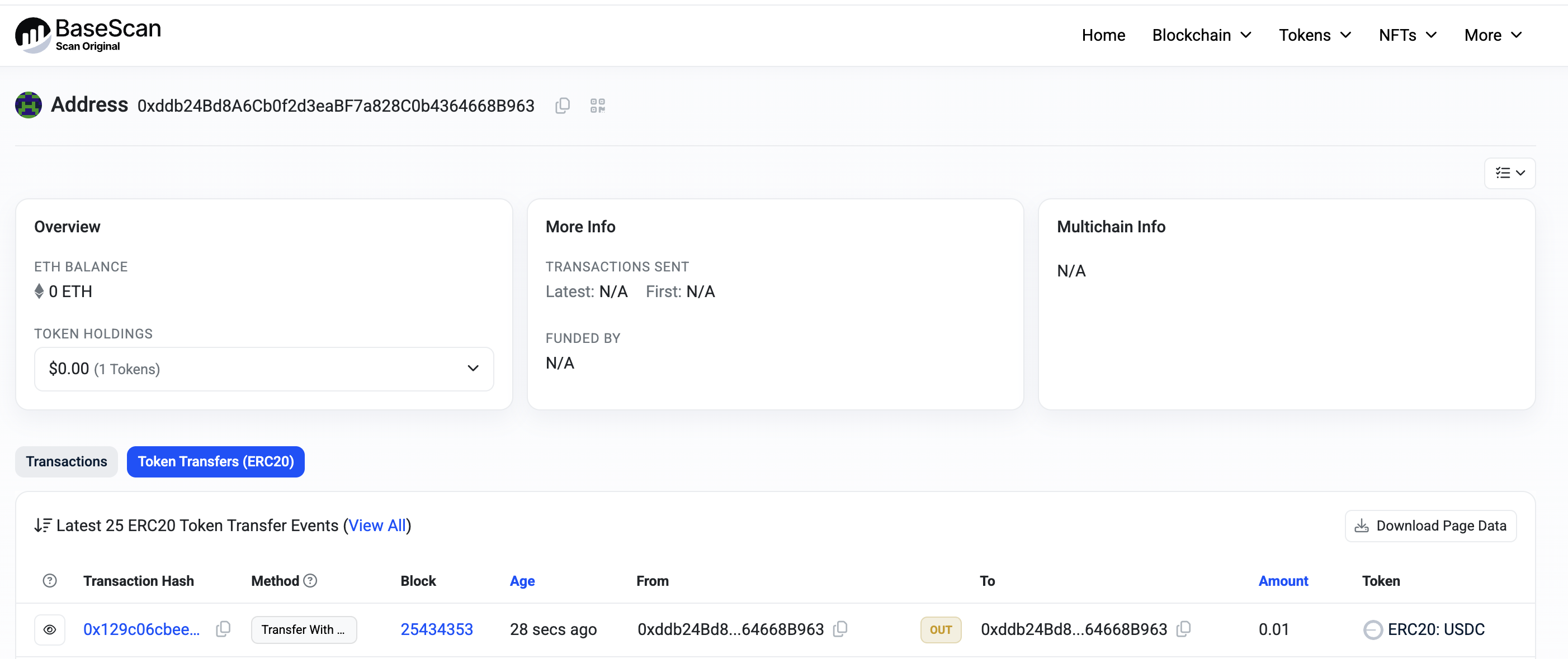 BaseScan Transaction